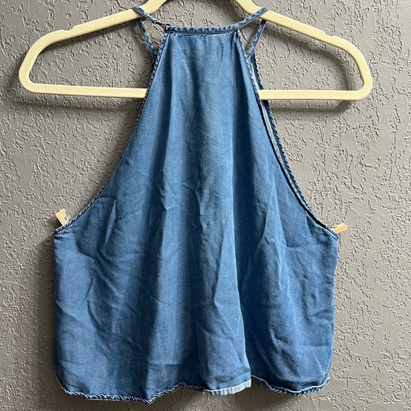 Zara Blue Denim Tank Top - Picture 2 of 4